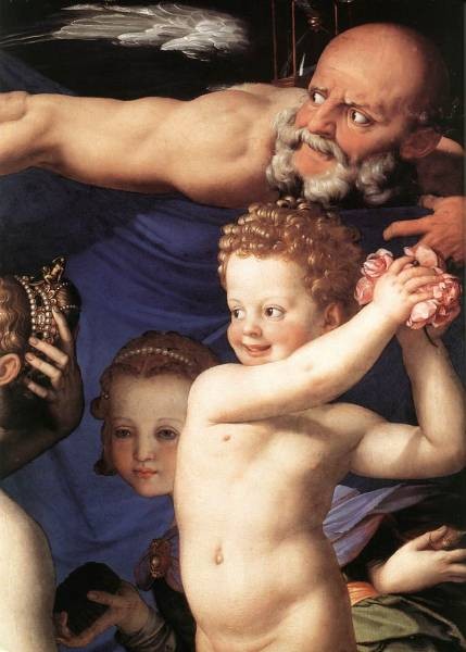 Bronzino Venus Cupide and the Time detail